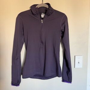 Nike Pro Dri-Fit Half Zip Pullover Purple Running Long Sleeve Cold Weather Sz S